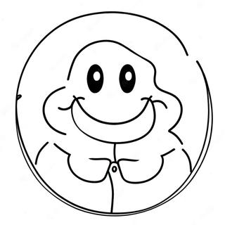 Smiley Preppy Coloring Pages