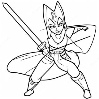 Ahsoka In Action Coloring Page 41223-33087