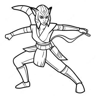 Ahsoka In Action Coloring Page 41223-33088