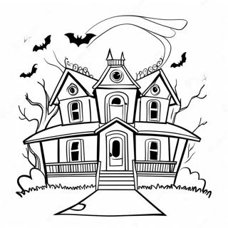 Spooky Haunted House Coloring Page 41233-33092