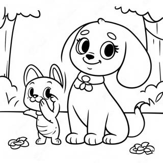 Cleo And Cuquin Playing In The Park Coloring Page 41253-33106