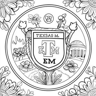 Texas A M Logo Coloring Page 41262-33111