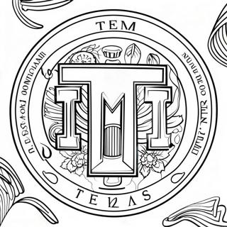 Texas A M Logo Coloring Page 41262-33112