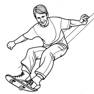 Tony Hawk Performing A Trick Coloring Page 41273-33118