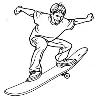 Tony Hawk Performing A Trick Coloring Page 41273-33120