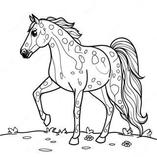 Spotted Appaloosa Horse Coloring Page 41283-33129