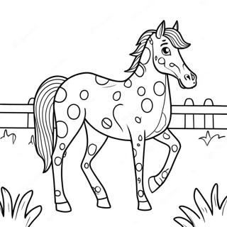 Spotted Appaloosa Horse Coloring Page 41283-33131