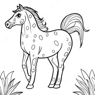 Spotted Appaloosa Horse Coloring Page 41283-33132