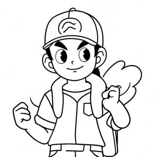 Ash Ketchum Coloring Pages