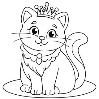 Princess Cat Coloring Page 41322-33154