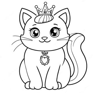 Princess Cat Coloring Page 41322-33155