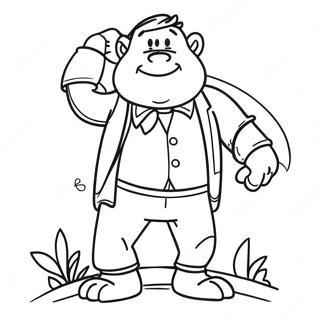 Mr Beast In A Generous Pose Coloring Page 4132-3479