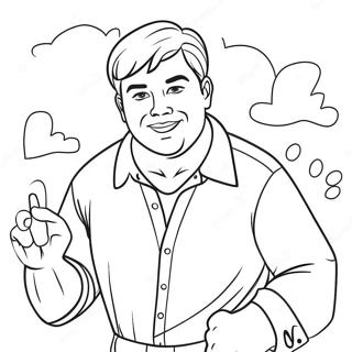 Mr Beast In A Generous Pose Coloring Page 4132-3480