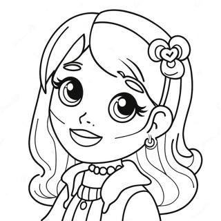 Pretty Girl Gacha Life Character Coloring Page 41342-33175