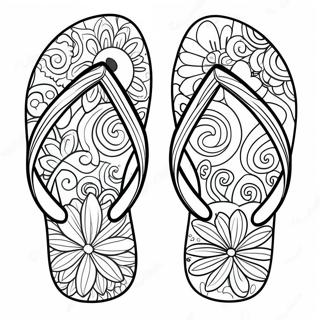 Colorful Flip Flops Coloring Page 41373-33198