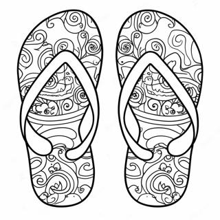 Colorful Flip Flops Coloring Page 41373-33199