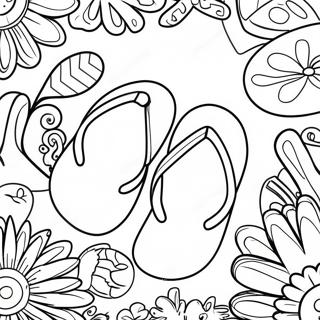 Colorful Flip Flops Coloring Page 41373-33200