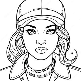 Swag Bad Girl Coloring Page 41382-33204