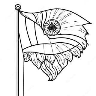 Indian Flag Coloring Page 41402-33219