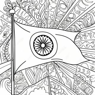 Indian Flag Coloring Page 41402-33220