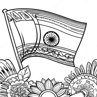 Vibrant Indian Flag Coloring Page 41403-33223