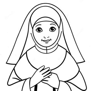 Nun Coloring Page 41422-33234