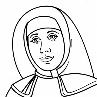 Nun Coloring Page 41422-33235