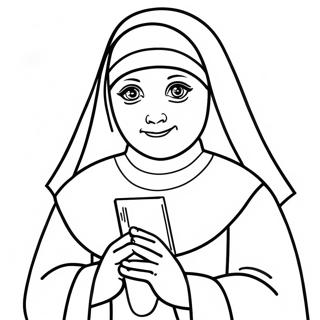 Nun Coloring Page 41422-33236