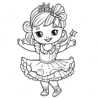 Fancy Nancy In A Sparkly Dress Coloring Page 4142-3482