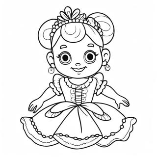 Fancy Nancy In A Sparkly Dress Coloring Page 4142-3484