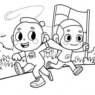 Fun Run Coloring Pages