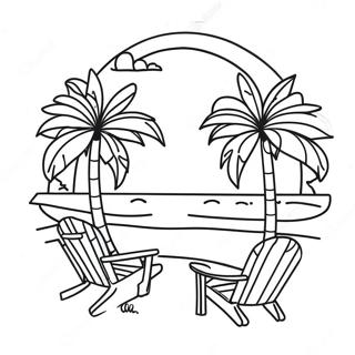 Miami Beach Sunset Coloring Page 41472-33275