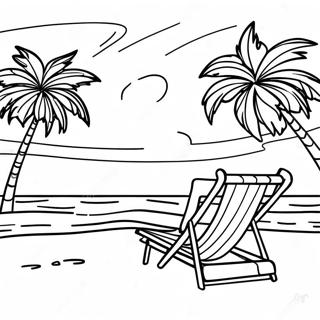 Miami Beach Sunset Coloring Page 41472-33276