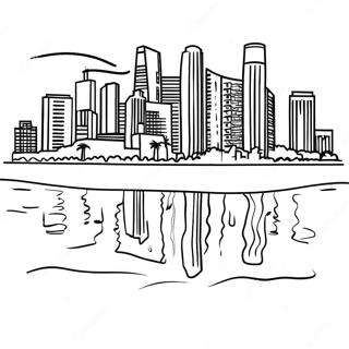 Colorful Miami Skyline Coloring Page 41473-33277