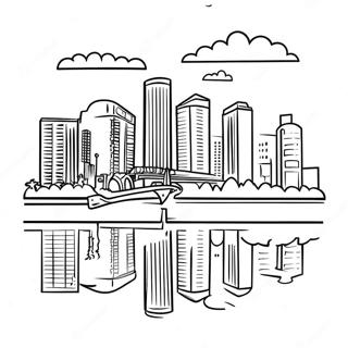 Colorful Miami Skyline Coloring Page 41473-33280