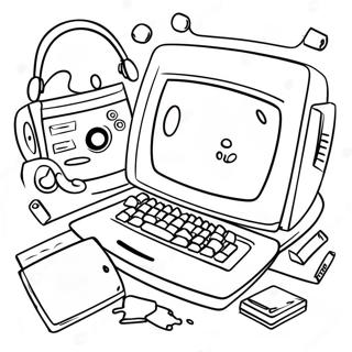 Kindergarten Computer Parts Coloring Page 41482-33291