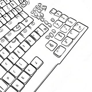 Colorful Keyboard With Bright Keys Coloring Page 41483-33283