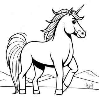 Mustang Horse Coloring Page 41492-33287