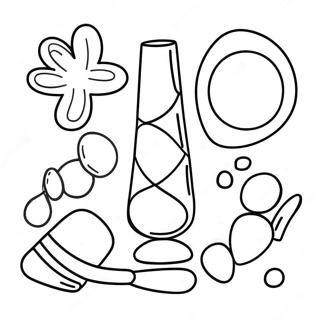 Matisse Inspired Colorful Shapes Coloring Page 41512-33302