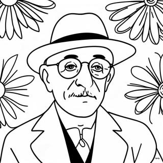 Henri Matisse Portrait Coloring Page 41513-33305