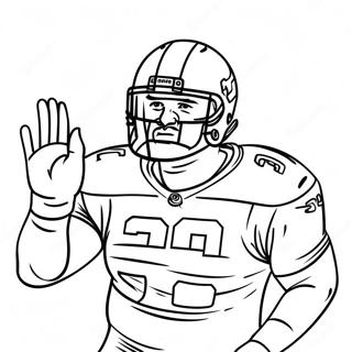 Aaron Donald Action Pose Coloring Page 41522-33310