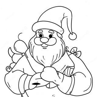 Christmas Preppy Santa Claus Coloring Page 41562-33342