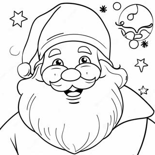 Christmas Preppy Santa Claus Coloring Page 41562-33343