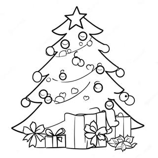 Festive Christmas Tree Coloring Page 41563-33353