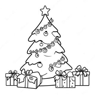 Festive Christmas Tree Coloring Page 41563-33354