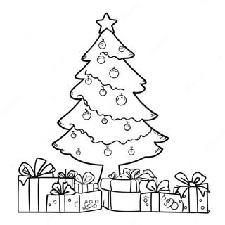 Festive Christmas Tree Coloring Page 41563-33355