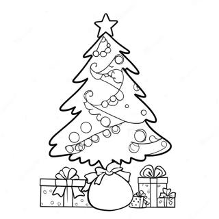 Festive Christmas Tree Coloring Page 41563-33356