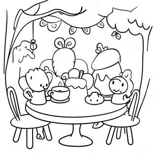 Charming Tea Party At Alice S Bakery Coloring Page 41603-33382