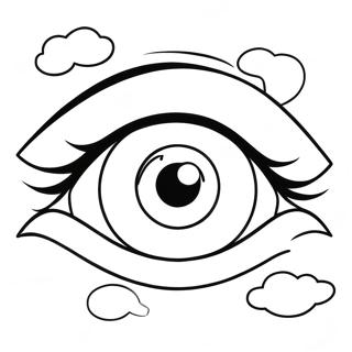 Cute Anime Eye Coloring Page 41613-33390