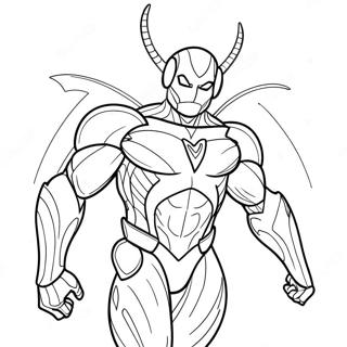 Blue Beetle Coloring Pages